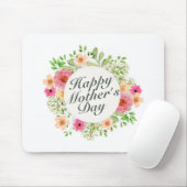 Elegant Happy Moederdag Floral Lijst Mousepad Muismat (Met muis)