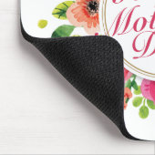 Elegant Happy Moederdag Floral Lijst Mousepad Muismat (Hoek)