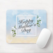 Elegant Happy Moederdag Floral Lijst Mousepad Muismat (Met muis)