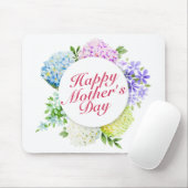 Elegant Happy Moederdag Floral Lijst Mousepad Muismat (Met muis)