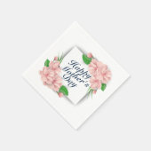 Elegant Happy Moederdag Floral Lijst Napkin Servet (Hoek)