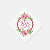 Elegant Happy Moederdag Floral Lijst Napkin Servet (Hoek)