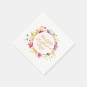 Elegant Happy Moederdag Floral Lijst Napkin Servet (Hoek)