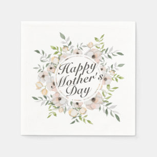 Elegant Happy Moederdag Floral Lijst Napkin Servet