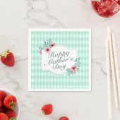 Elegant Happy Moederdag Floral Lijst Napkin Servetten (Insitu)