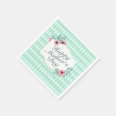 Elegant Happy Moederdag Floral Lijst Napkin Servetten (Hoek)