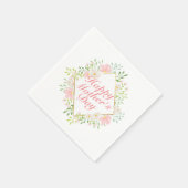 Elegant Happy Moederdag Floral Lijst Napkin Servetten (Hoek)