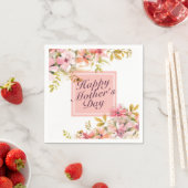 Elegant Happy Moederdag Floral Lijst Napkin Servetten (Insitu)