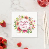 Elegant Happy Moederdag Floral Lijst Napkin Servetten (Insitu)