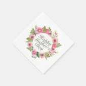 Elegant Happy Moederdag Floral Lijst Napkin Servetten (Hoek)