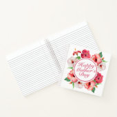Elegant Happy Moederdag Floral Lijst Notitieboek (Binnen)