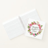 Elegant Happy Moederdag Floral Lijst Notitieboek (Binnen)