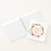 Elegant Happy Moederdag Floral Lijst Notitieboek (Binnen)