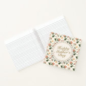 Elegant Happy Moederdag Floral Lijst Notitieboek (Binnen)