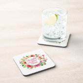 Elegant Happy Moederdag Floral Lijst Onderzetter (Rechterzijde)