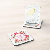 Elegant Happy Moederdag Floral Lijst Onderzetter (Rechterzijde)