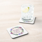Elegant Happy Moederdag Floral Lijst Onderzetter (Rechterzijde)