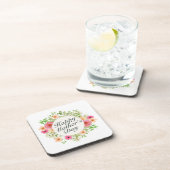 Elegant Happy Moederdag Floral Lijst Onderzetter (Rechterzijde)