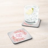 Elegant Happy Moederdag Floral Lijst Onderzetter (Rechterzijde)