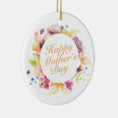 Elegant Happy Moederdag Floral Lijst Ornament (Rechts)