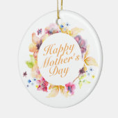 Elegant Happy Moederdag Floral Lijst Ornament (Links)