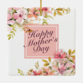 Elegant Happy Moederdag Floral Lijst Ornament (Achterkant)