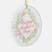 Elegant Happy Moederdag Floral Lijst Ornament (Rechts)