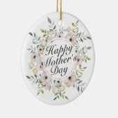 Elegant Happy Moederdag Floral Lijst Ornament (Rechts)