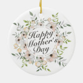 Elegant Happy Moederdag Floral Lijst Ornament (Achterkant)