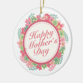 Elegant Happy Moederdag Floral Lijst Ornament (Links)