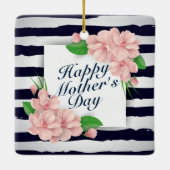 Elegant Happy Moederdag Floral Lijst Ornament (Achterkant)