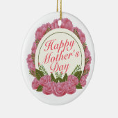 Elegant Happy Moederdag Floral Lijst Ornament (Rechts)