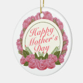 Elegant Happy Moederdag Floral Lijst Ornament (Links)