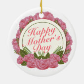 Elegant Happy Moederdag Floral Lijst Ornament (Achterkant)