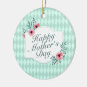 Elegant Happy Moederdag Floral Lijst Ornament (Links)