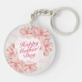 Elegant Happy Moederdag Floral Lijst Sleutelhanger (Achterkant)