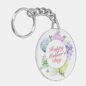 Elegant Happy Moederdag Floral Lijst Sleutelhanger (Voorkant Links)