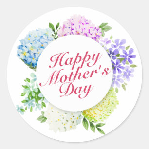 Elegant Happy Moederdag Floral Lijst Sticker