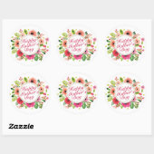 Elegant Happy Moederdag Floral Lijst Sticker (Vel)