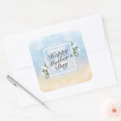 Elegant Happy Moederdag Floral Lijst Sticker (Envelop)