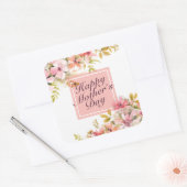 Elegant Happy Moederdag Floral Lijst Sticker (Envelop)