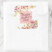 Elegant Happy Moederdag Floral Lijst Sticker (Tas)