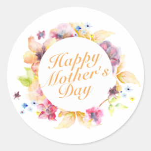 Elegant Happy Moederdag Floral Lijst Sticker