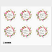 Elegant Happy Moederdag Floral Lijst Sticker (Vel)