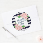 Elegant Happy Moederdag Floral Lijst Sticker (Envelop)