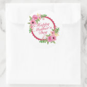 Elegant Happy Moederdag Floral Lijst Sticker (Tas)