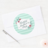 Elegant Happy Moederdag Floral Lijst Sticker (Envelop)