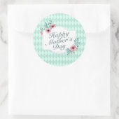 Elegant Happy Moederdag Floral Lijst Sticker (Tas)