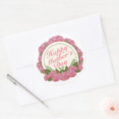 Elegant Happy Moederdag Floral Lijst Sticker (Envelop)