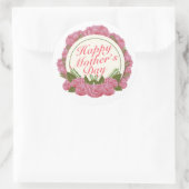 Elegant Happy Moederdag Floral Lijst Sticker (Tas)